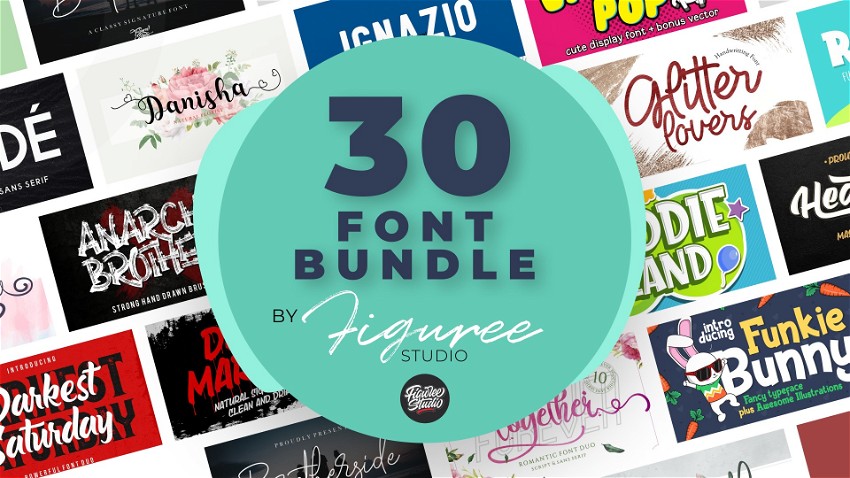 30 Font Bundle by Figuree Studio