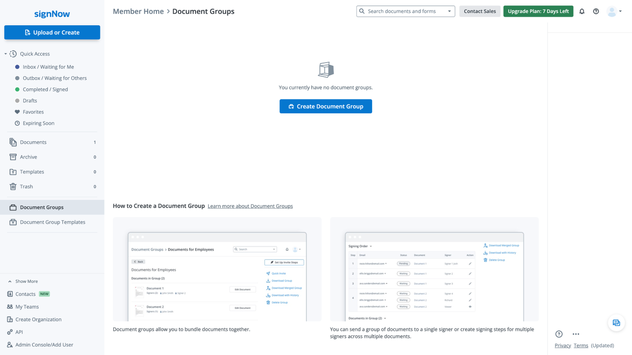 Organize documents with Groups