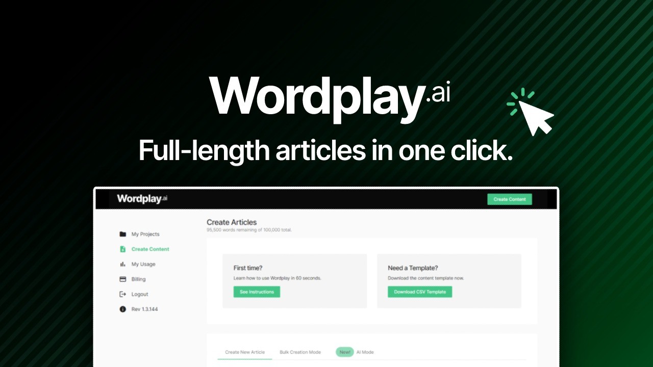 Wordplay – Long-Form AI Writer Lifetime Deal-Pay Once & Never Again