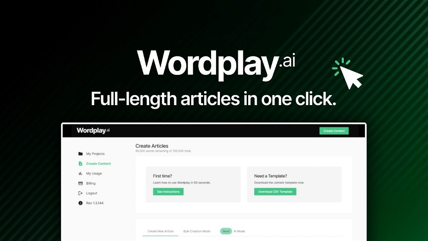 Unlock Your Writing Potential with Wordhero's Lifetime AI Deal: Create High-Impact Content in One Simple Click!