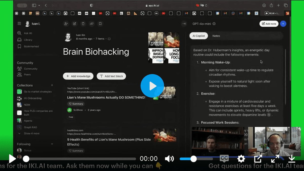 The team at IKI.AI answer questions.