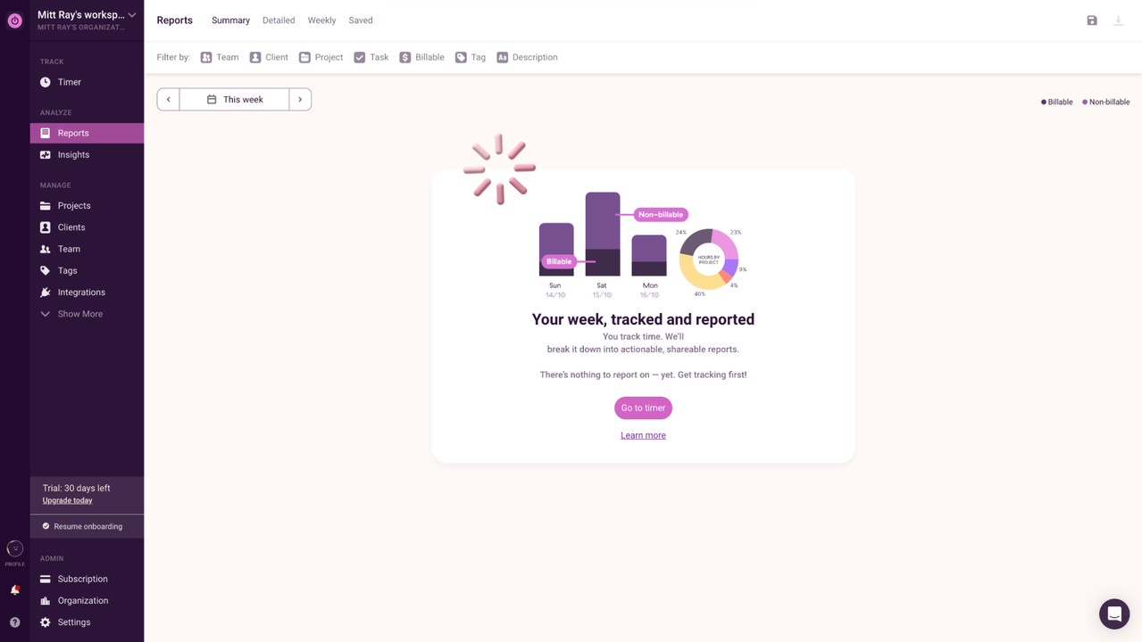Create reports and filter data