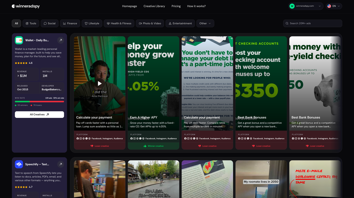 Discover Winning Creatives