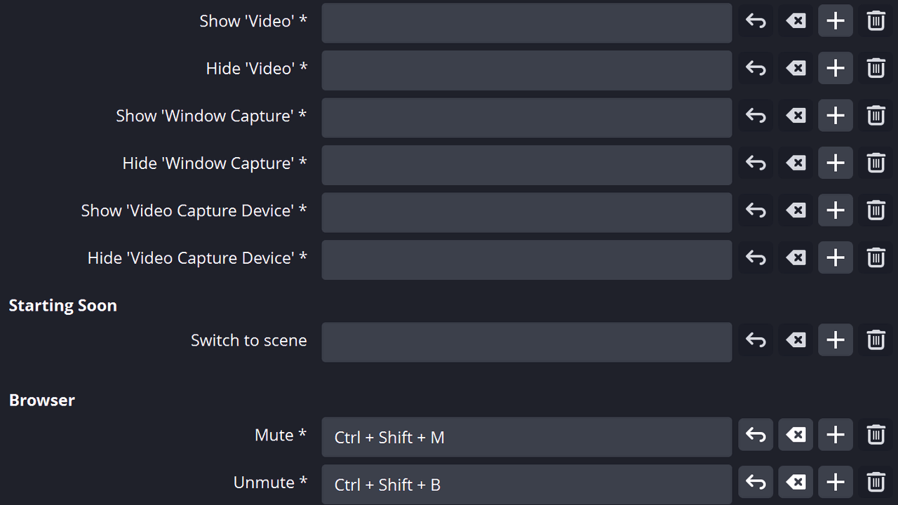 Customize hotkeys