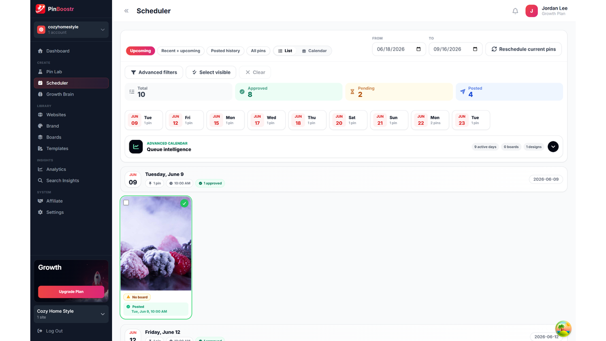 Sceheduler Page