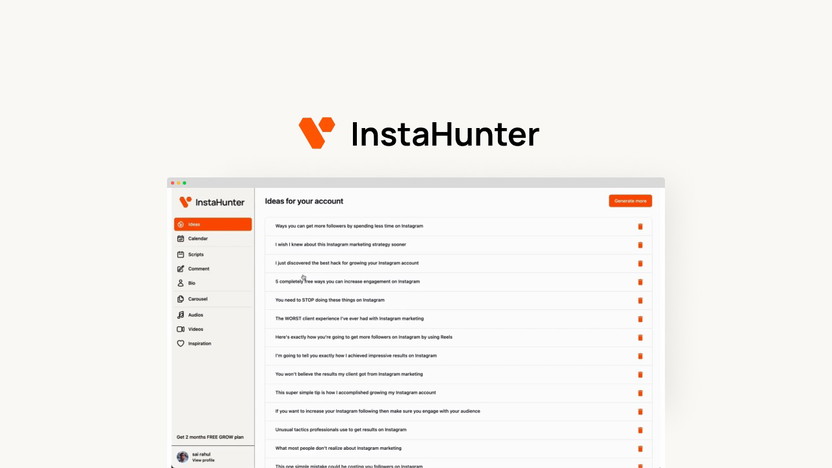 Instahunter Review: The Ultimate Tool for Instagram Growth 3 Instahunter Review: The Ultimate Tool for Instagram Growth