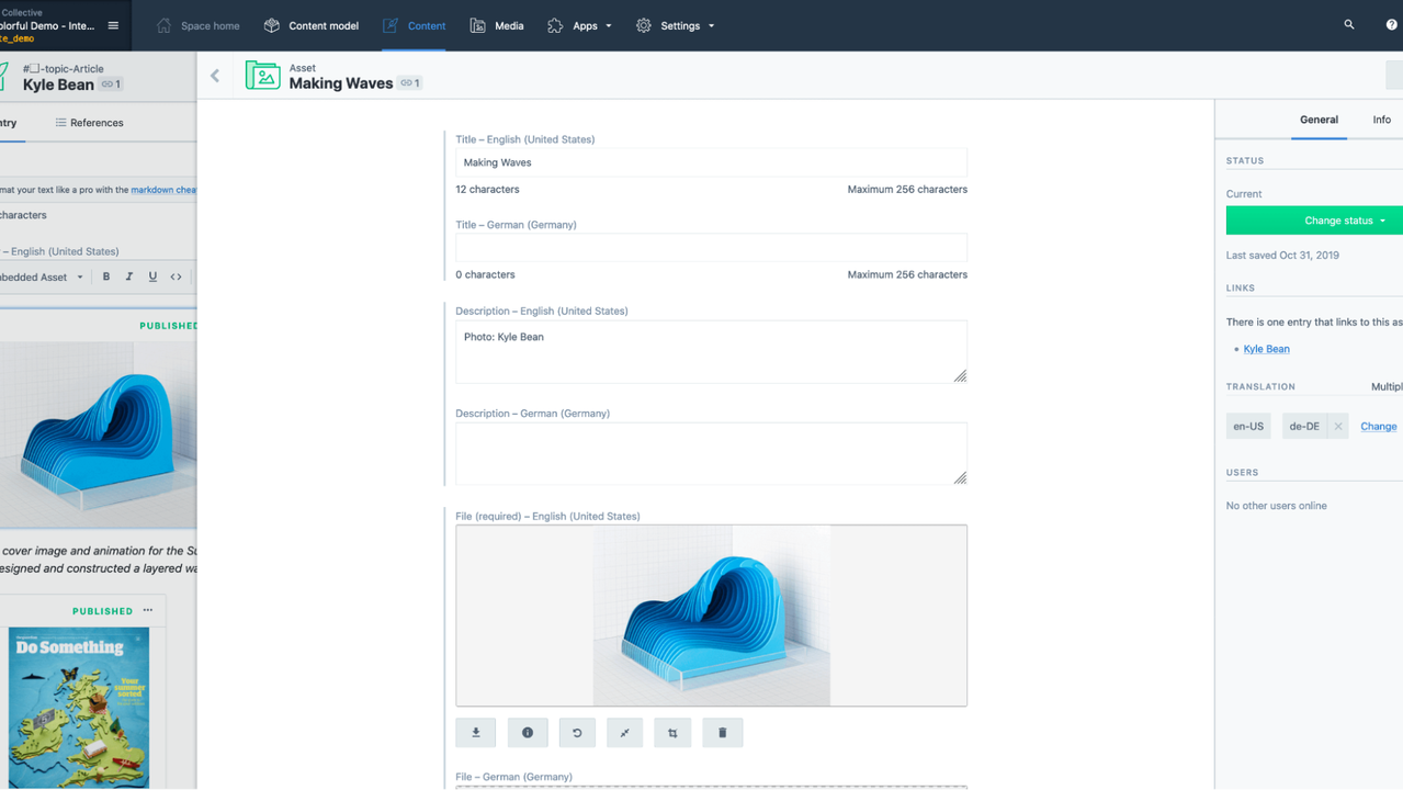 Fill in the media asset information for each asset