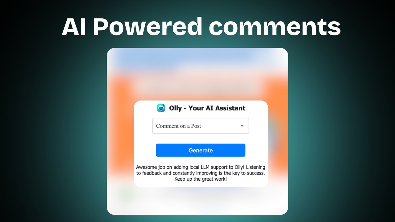 Olly AI generating dynamic comments quickly