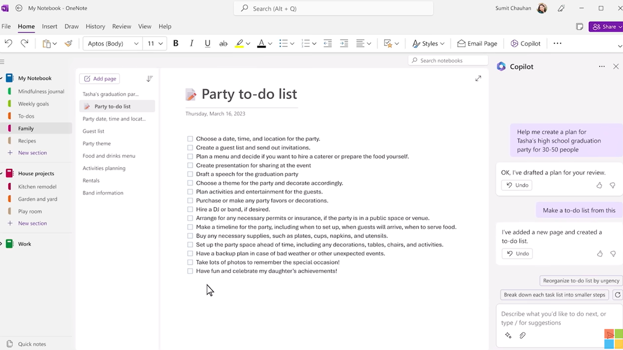 Create a simple to-do list via AI
