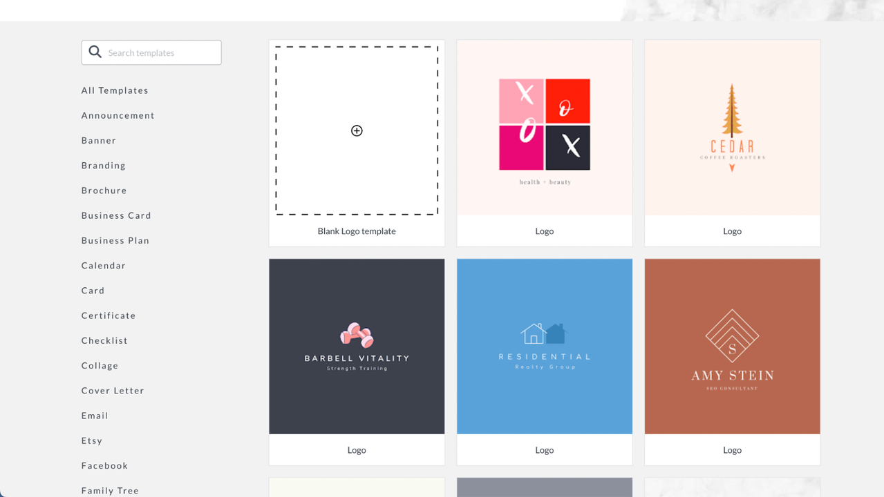 PicMonkey logo templates