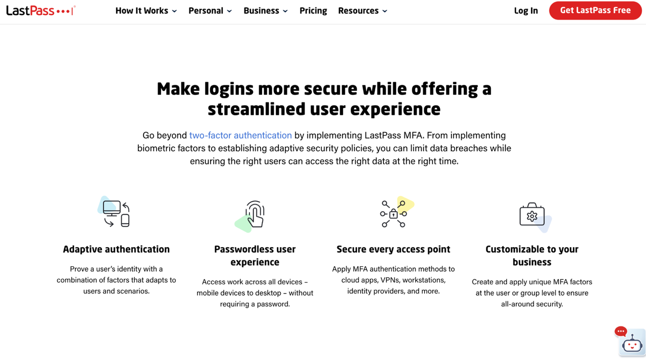 LastPass’ authentifications