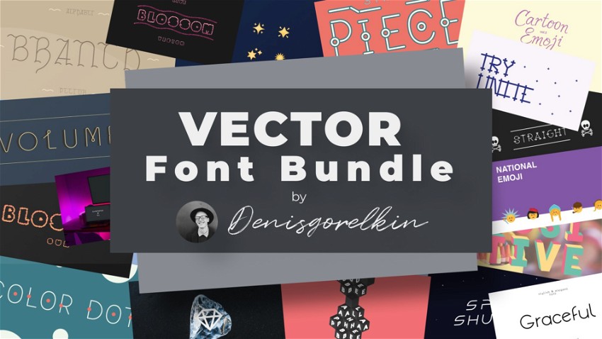 Vector Font Bundle by Denisgorelkin