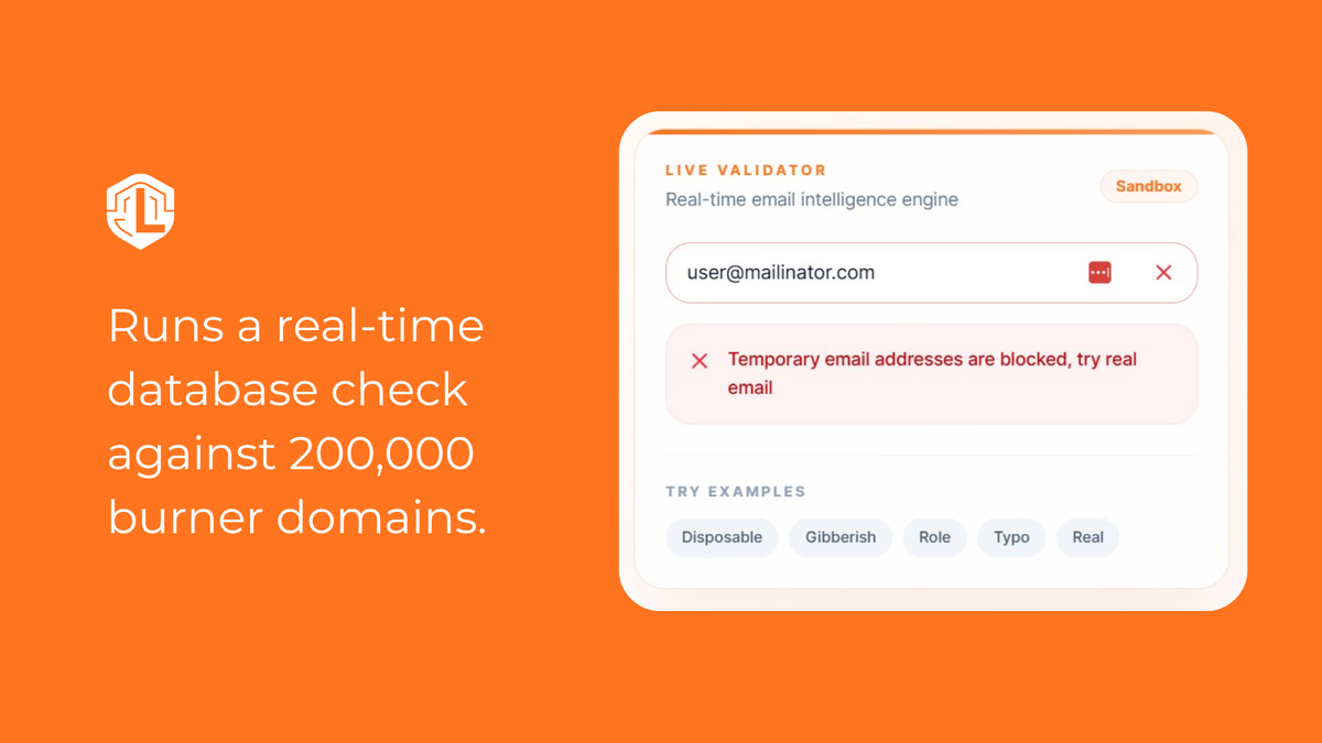 Block Fake and Disposable Emails in Real-Time