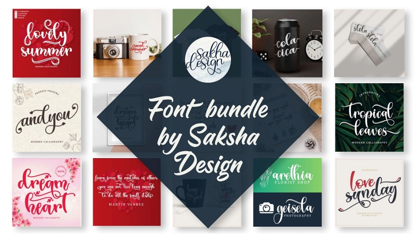 Font bundle by Saksha Design