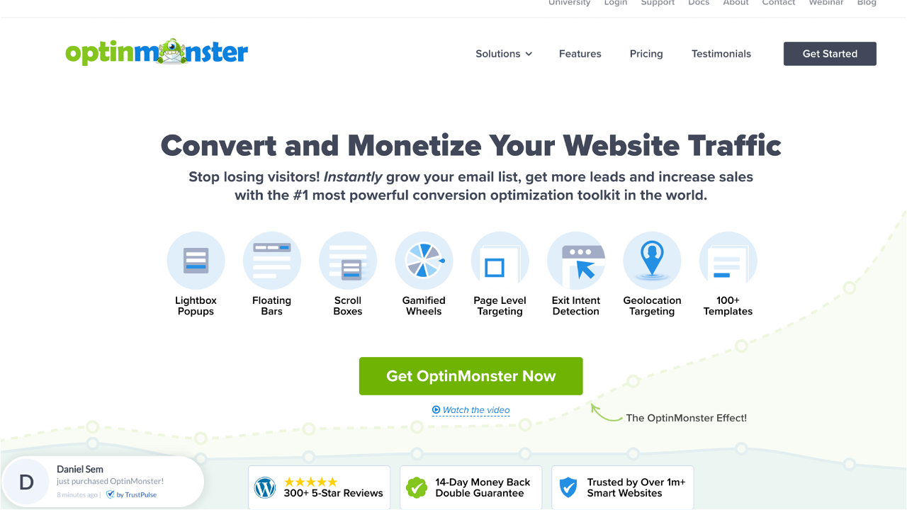 OptinMonster home page
