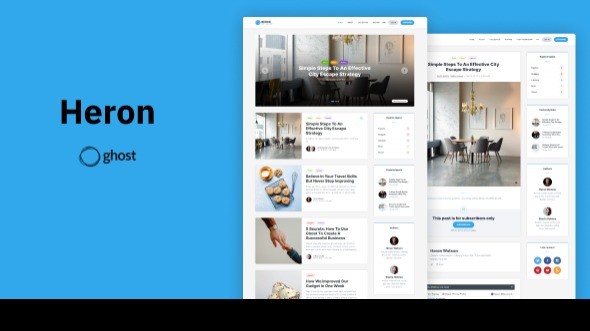 AppSumo Deal for Heron - Magazine Ghost Blog Theme