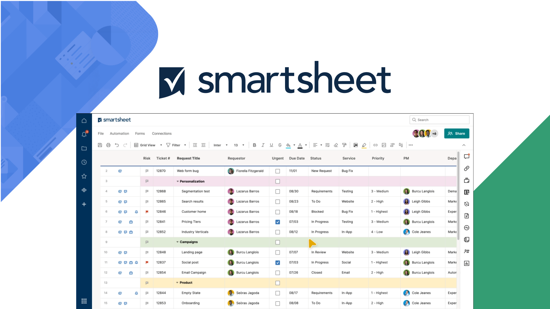 Smartsheets Capture Track Data And Schedules AppSumo