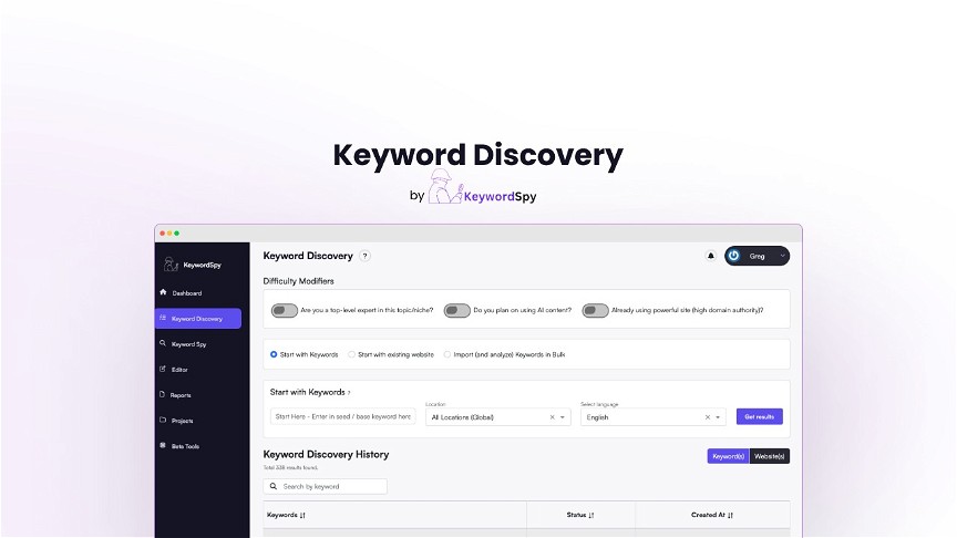 Keyword Discovery by SEO Co-Pilot