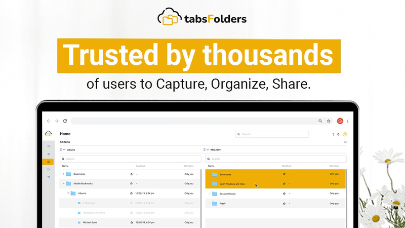 tabsFolders Tab & Bookmark Manager