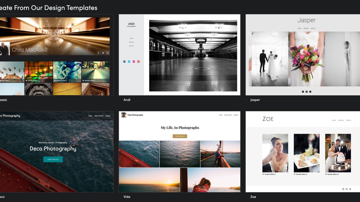 Use templates to design a website