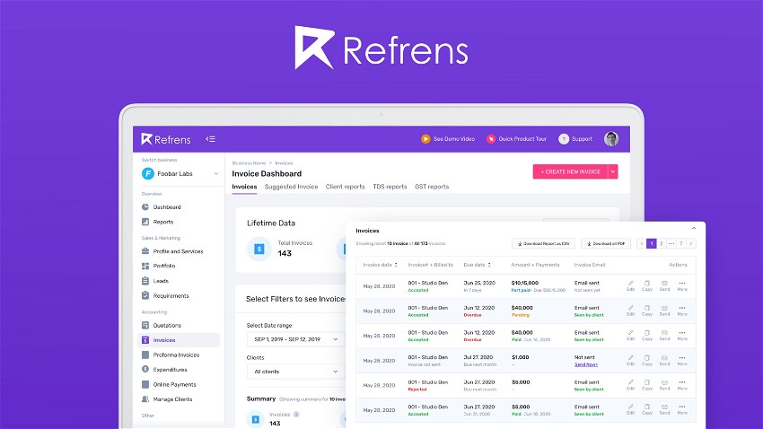 Refrens: Invoice Generator and Accounting Tool