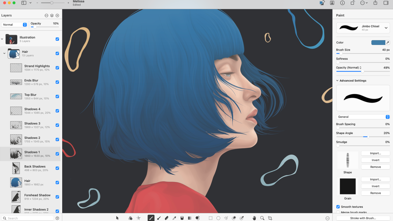 Use brushes to draw on your iPad