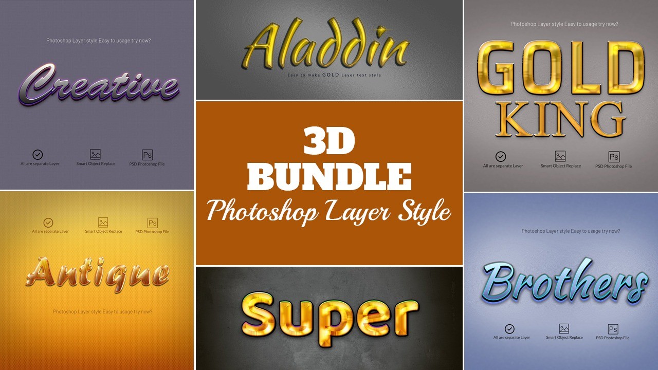 AppSumo Deal for 3D Bundle Photoshop Layer Style 2