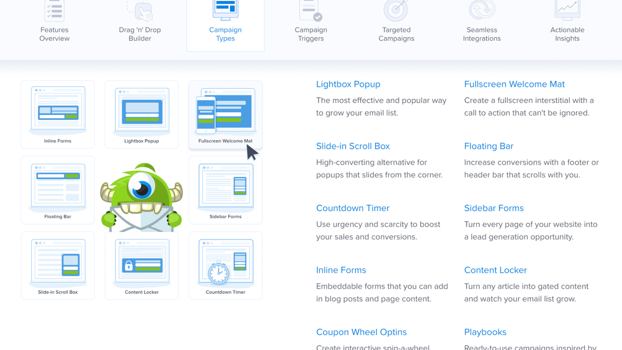 Optin campaign types