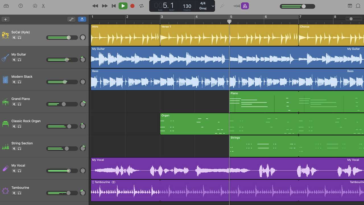 Record and edit audio tracks with GarageBand
