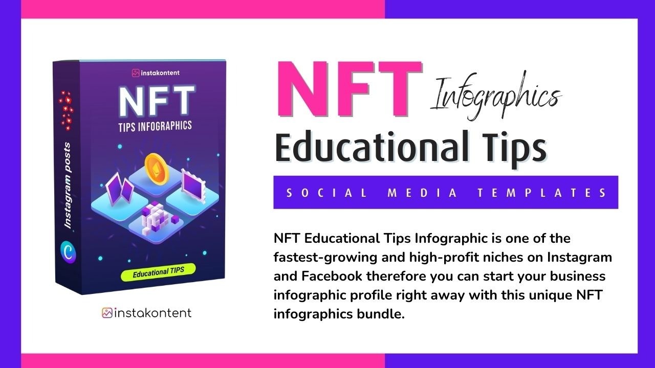 AppSumo Deal for 125 Instagram NFT Tips Infographics | Non-fungible Tokens Infographics