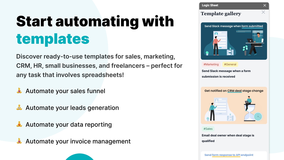 Create automations from templates and recipes.