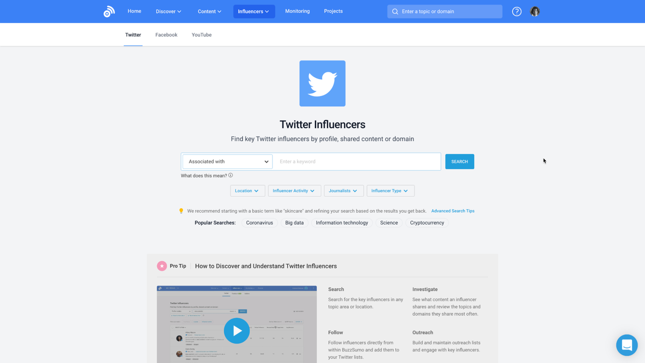 Find top Twitter influencers