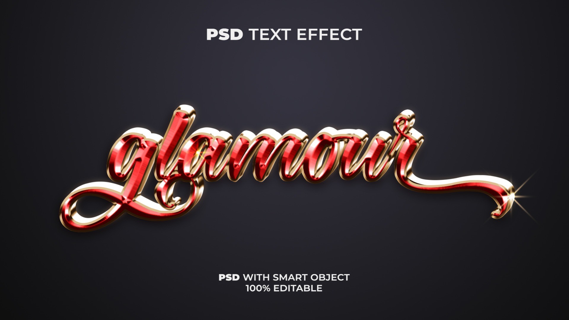 AppSumo Deal for Gold text effect red ruby style for Photoshop