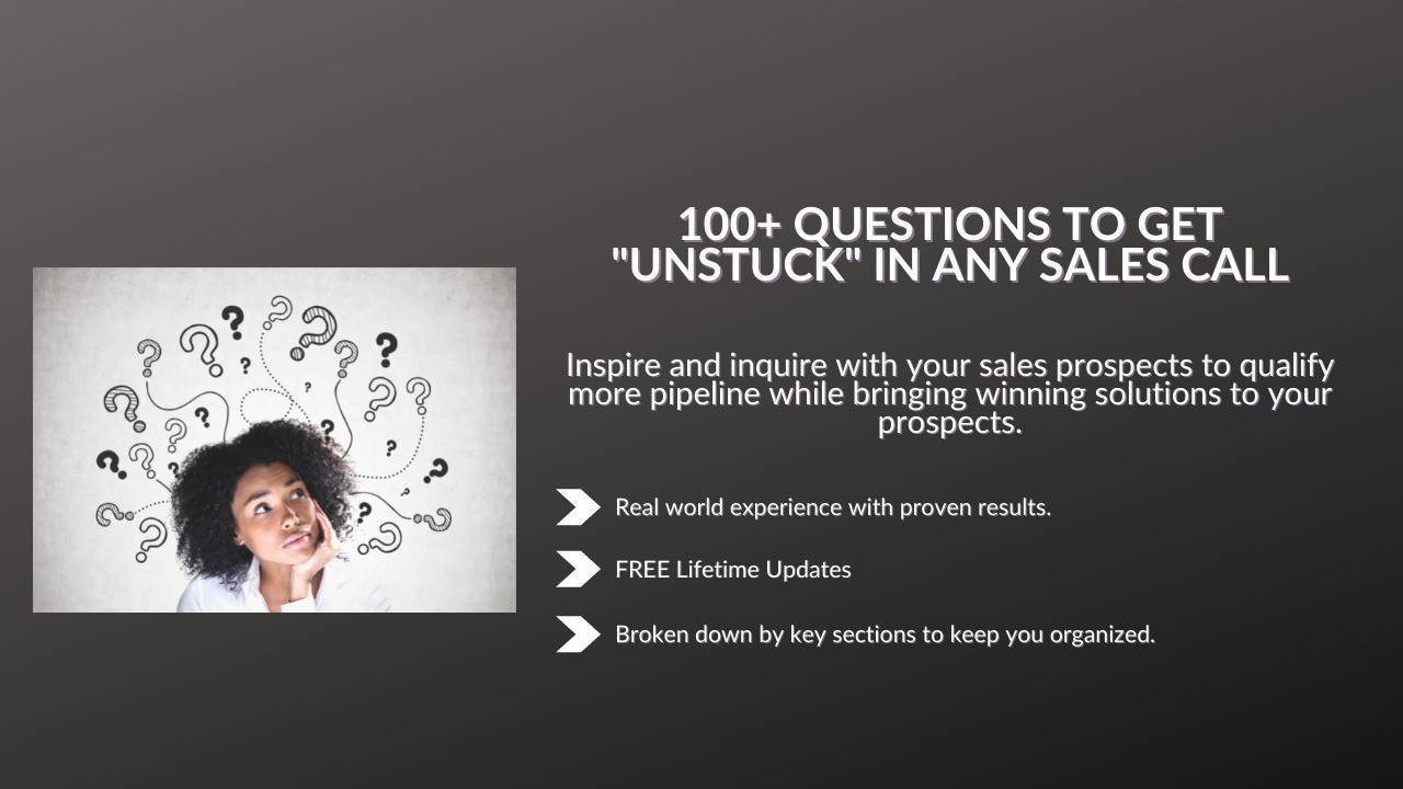 100+ Questions To Get “Unstuck” In Any Sales Call Lifetime Deal
