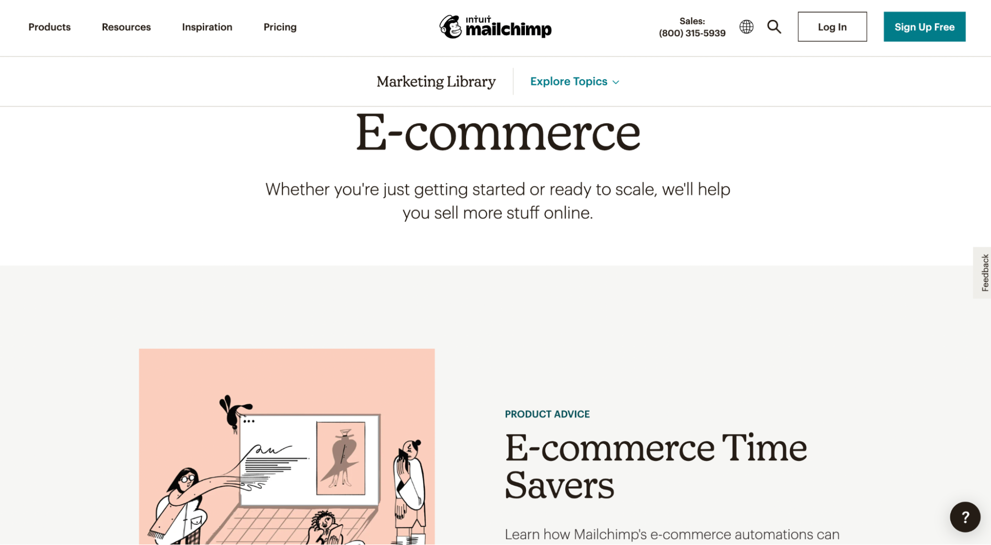 MailChimp e-commerce marketing library