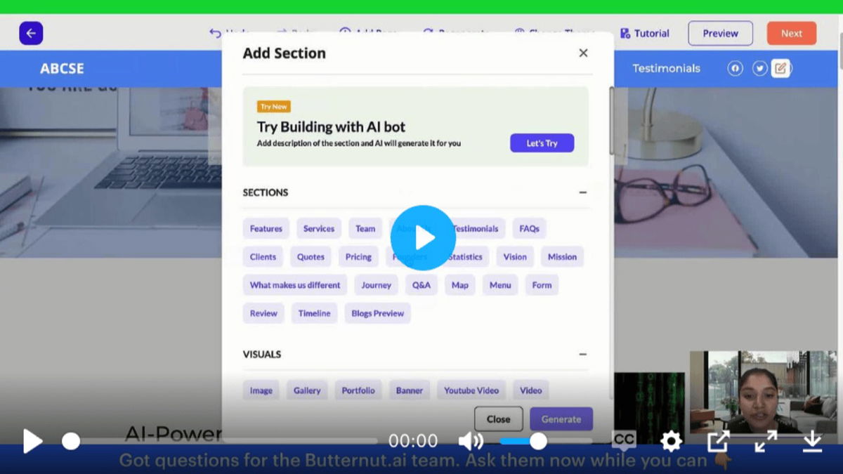The team at Butternut.ai answer questions.