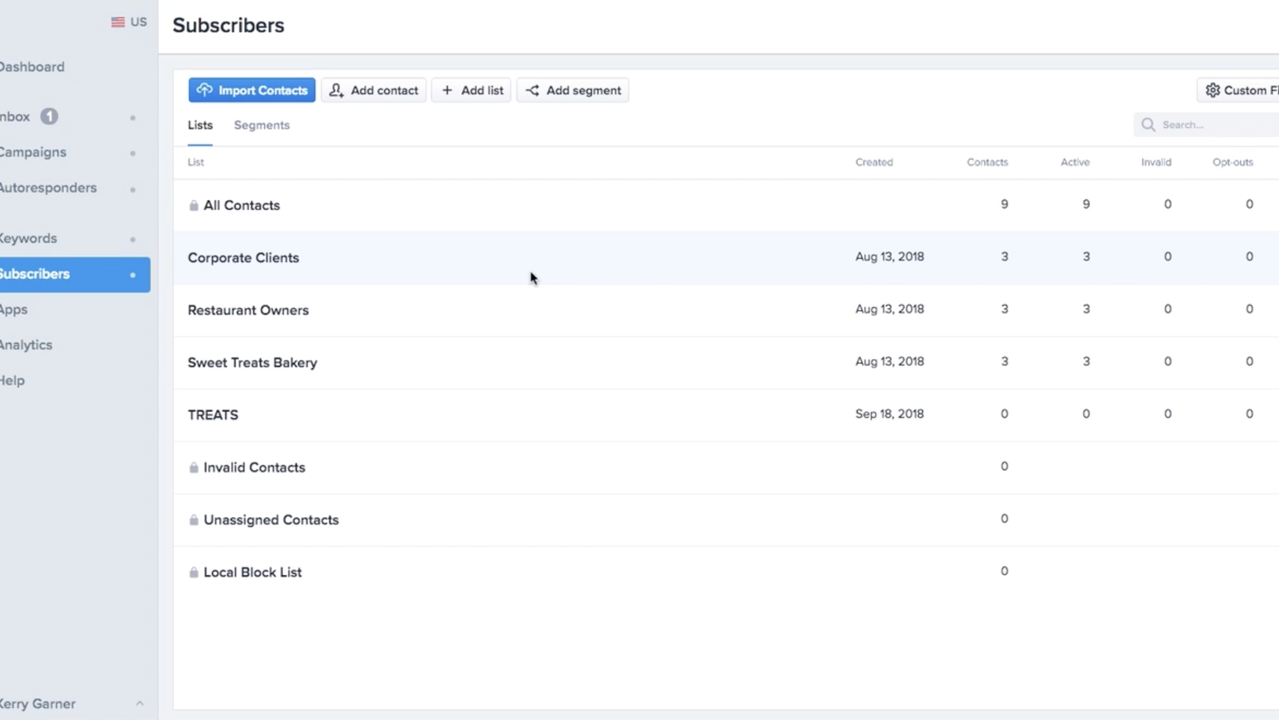 Segment your contact list with SimpleTexting