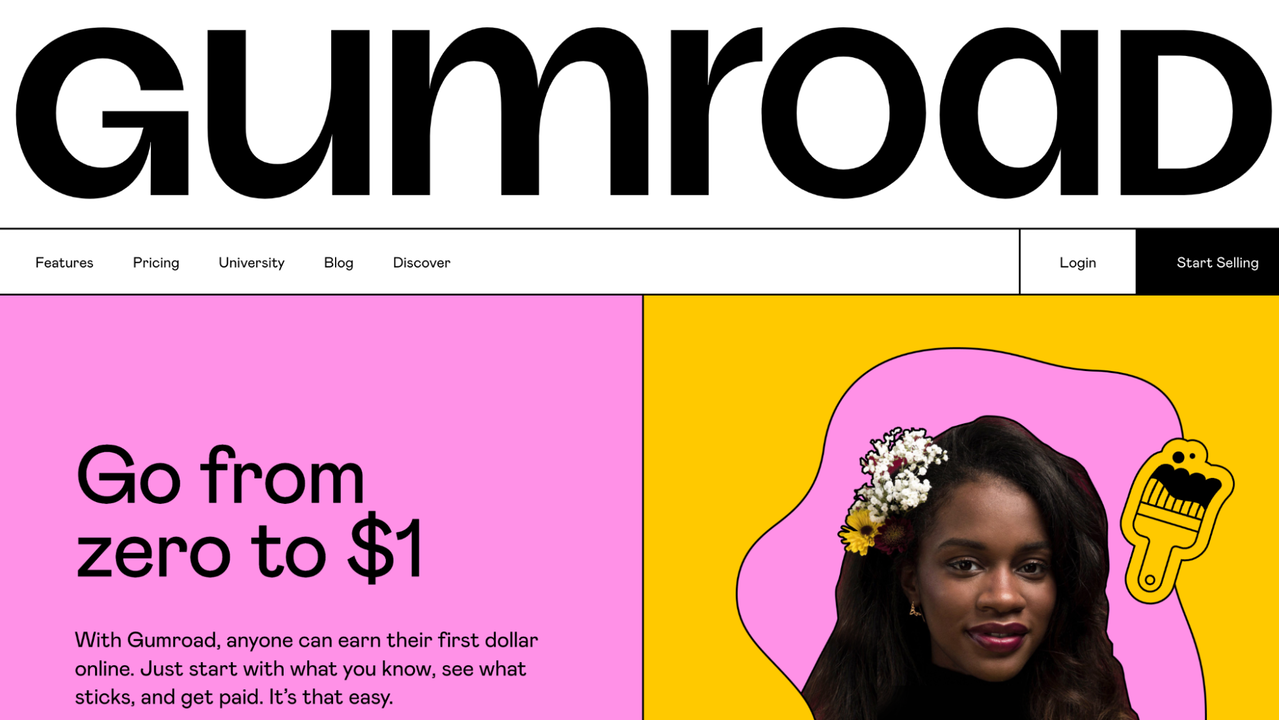 Gumroad’s home page