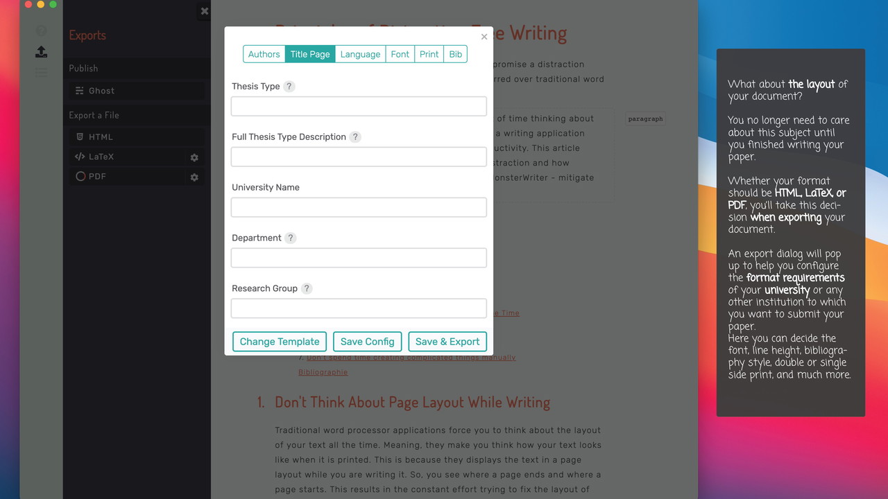 MonsterWriter (macOS/Windows)