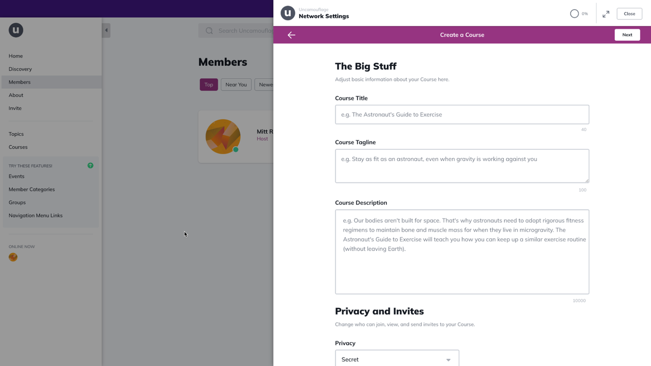 Create online courses