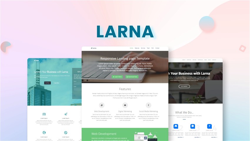 Larna - Landing Page Template