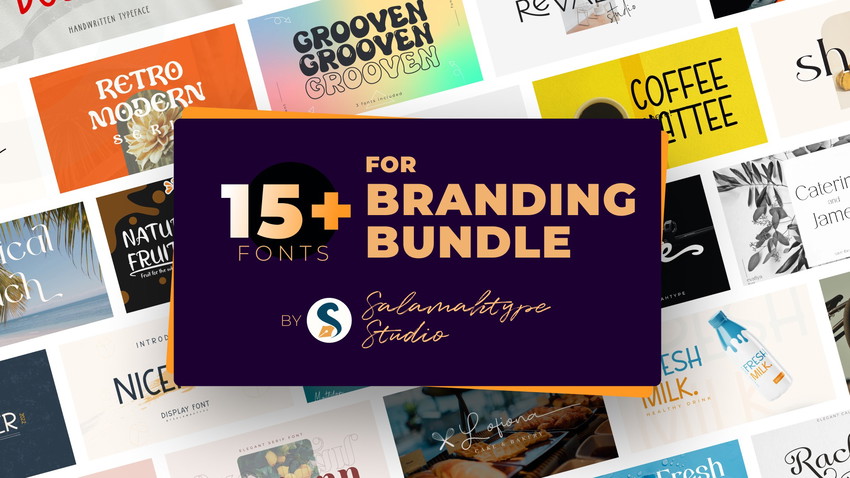 15 Fonts For Branding Bundle by Salamahtype Studio