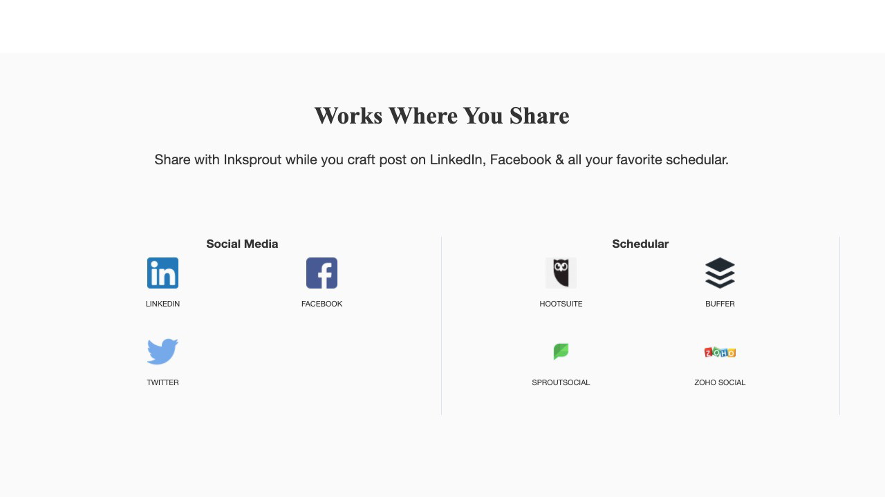 Inksprout - AI for Social Media Content