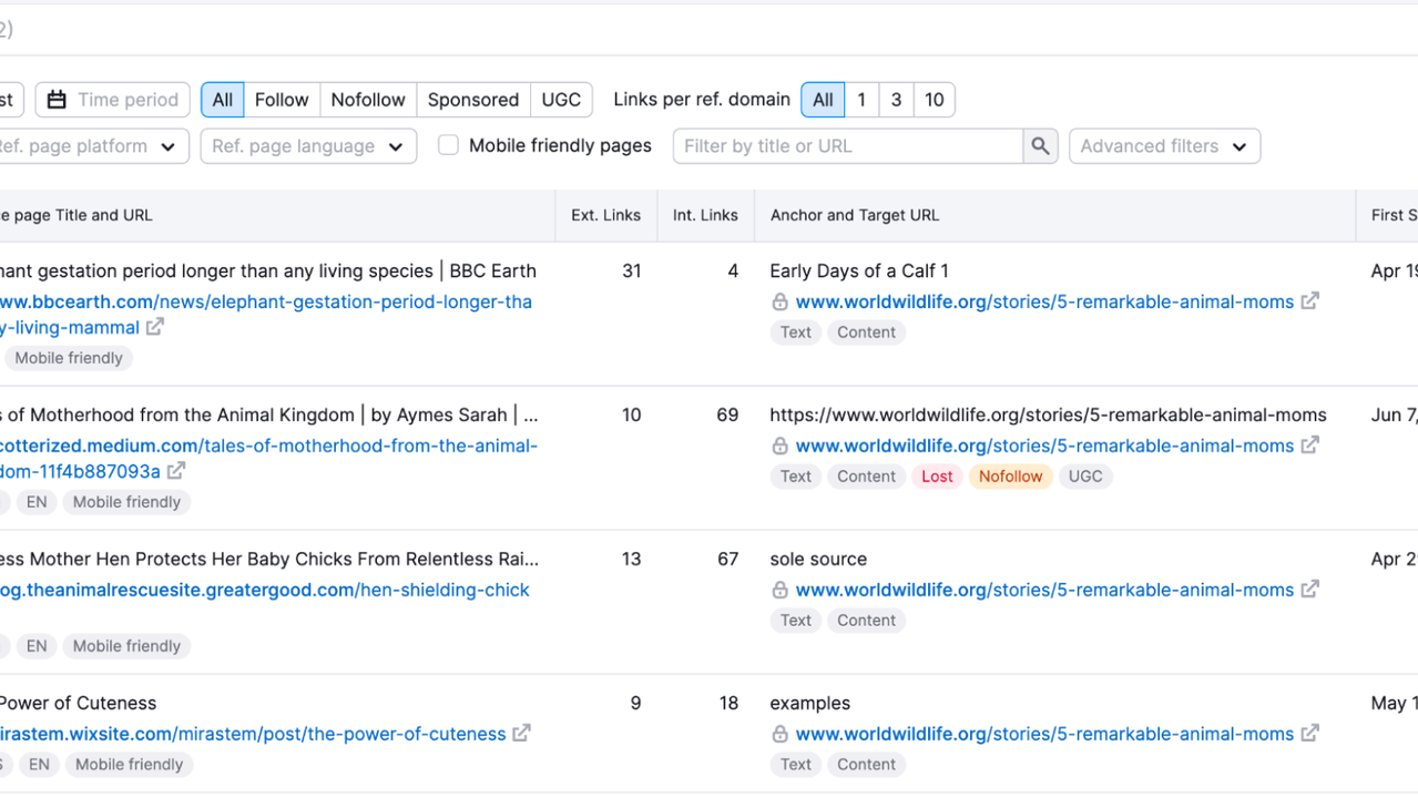Find competitors backlinks