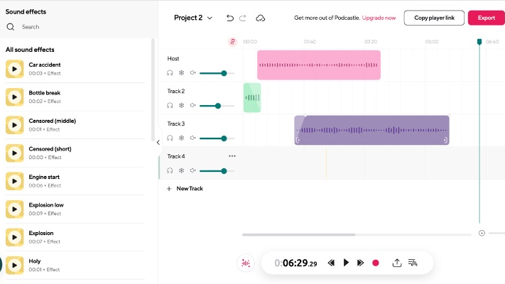 Add sound effects to podcast