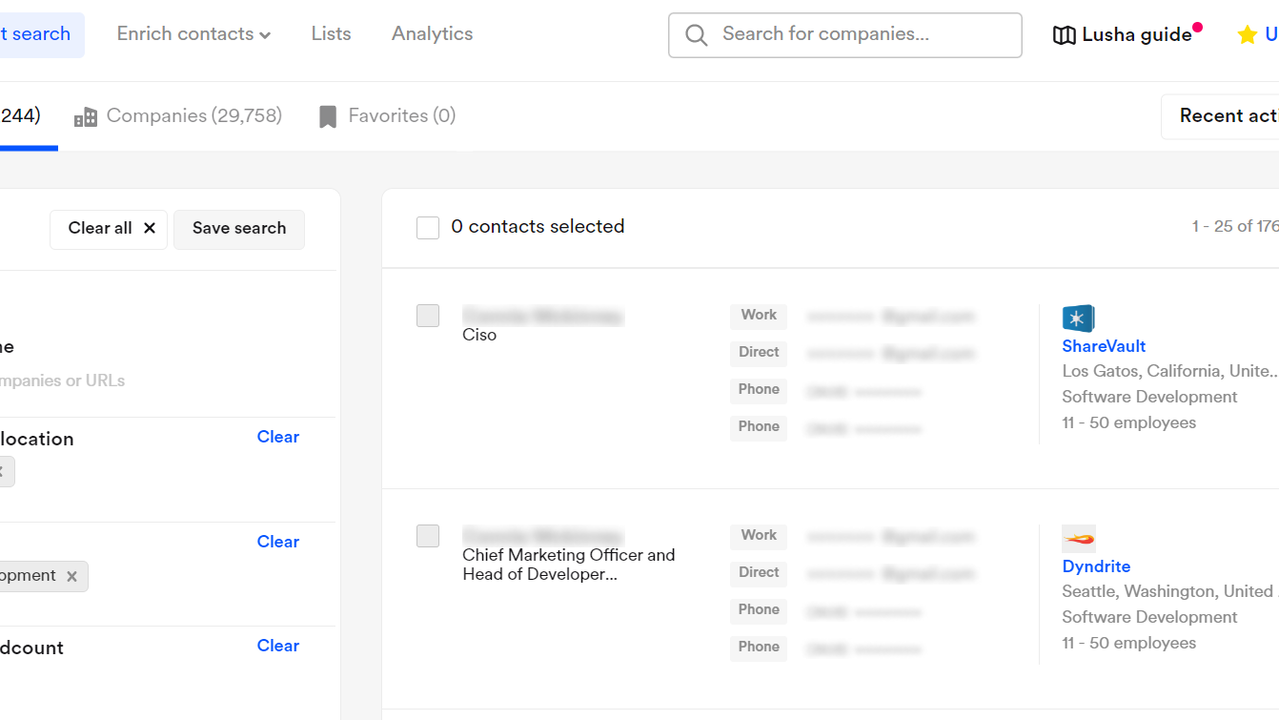 Search for prospects