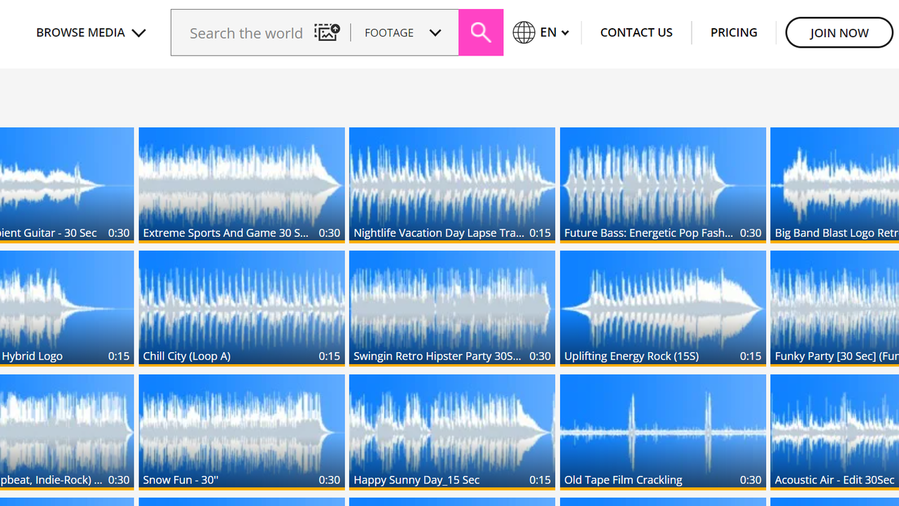 Search for tracks timed for social media