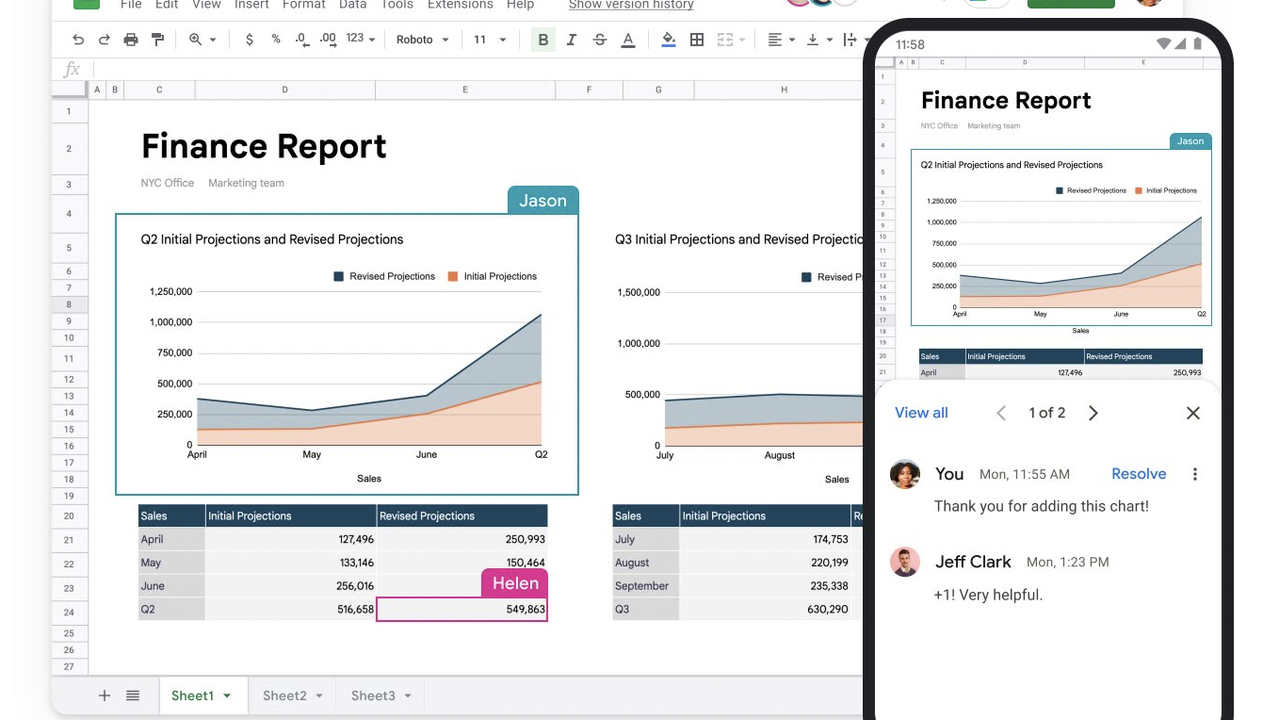 Create and access your spreadsheets from everywhere