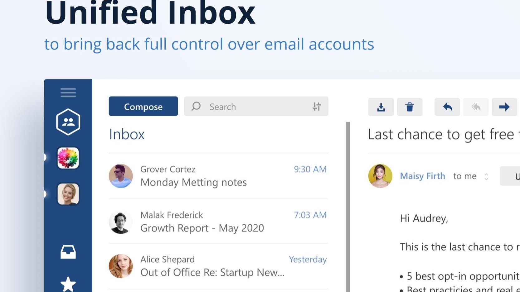 mailbird show emails as text