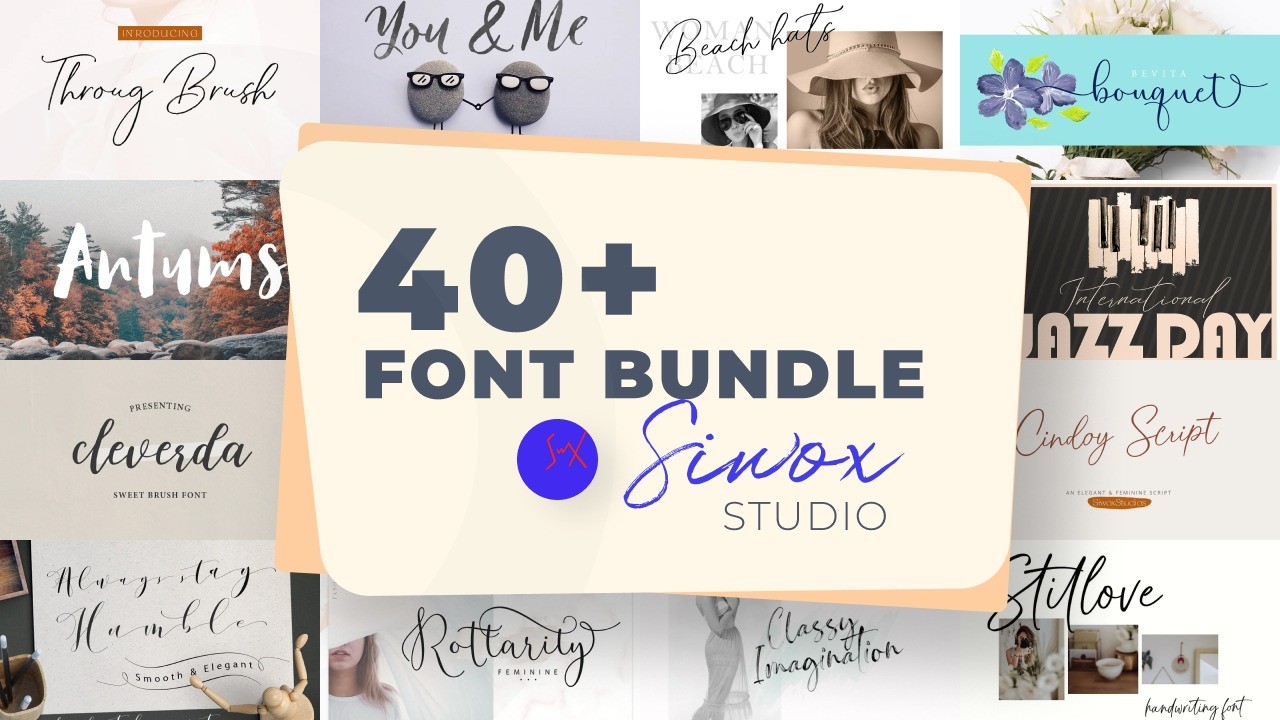 AppSumo Deal for 40+ Font Bundle by Siwox Studios